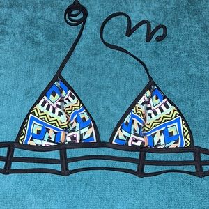 Pink bikini triangle top